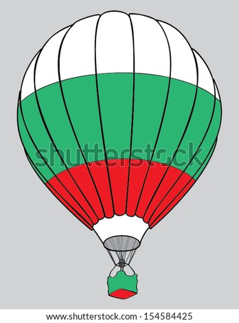 air balloon bulgarian  flag