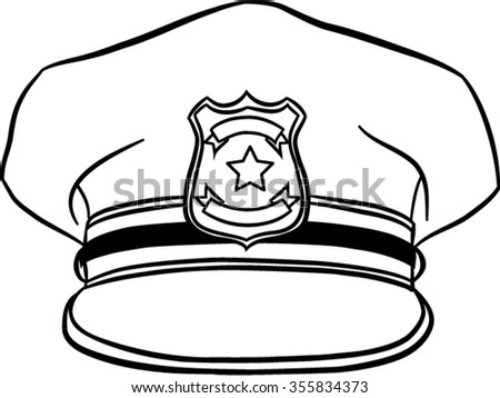 Policeman Hat Isolated Illustration - 355834373 : Shutterstock