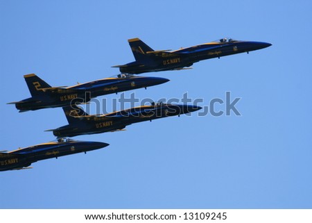 Blue angels F18 hornet precision flying team