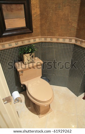 Designer luxury bathroom tile and mirror