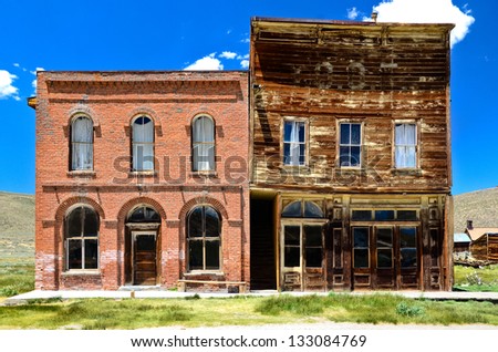 Bodie Ghost Town, town hall abandoned gold mining town, California