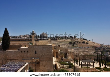 Mount of Olives,old city Jerusalem