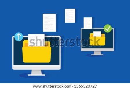 file transfer concept, vector illustration