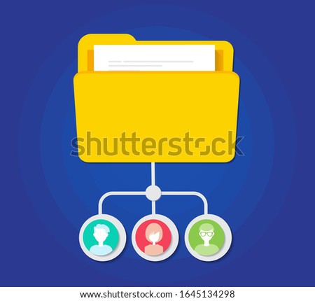 concept of active directory, vector illustration
