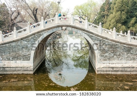 BEIJING,CHINA - MARCH 31, 2011 : Arch Bridge at The Summer Palace in Beijing,China.