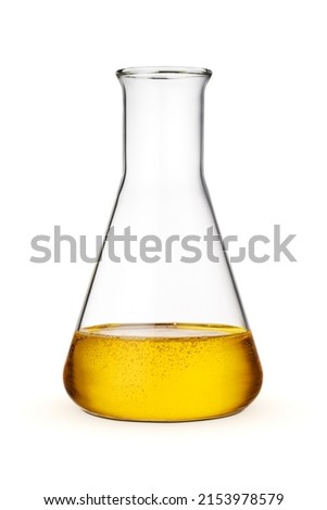 Similar – Image, Stock Photo Glass test tubes containing blue liquid on warm orange background.