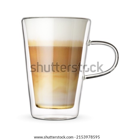 Double wall cup of Raf coffee mocha isolated on white background with clipping path. Zdjęcia stock © 