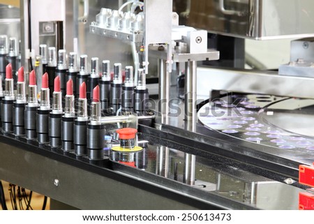 Pocatello, Idaho, USA  June 18, 2012 A vial filling machine in a cosmetics factory.