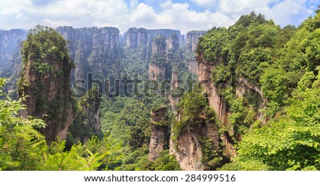 scene of rock mountain in Zhangjiajie National Forest Park,Hunan, China