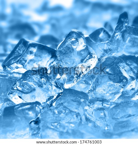 ice cubes very close up
