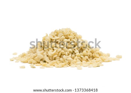 Similar – Image, Stock Photo Shelled hemp seeds superfood in white bowl