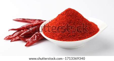 Red Chilly powder.chilly powder with red chilly 商業照片 © 