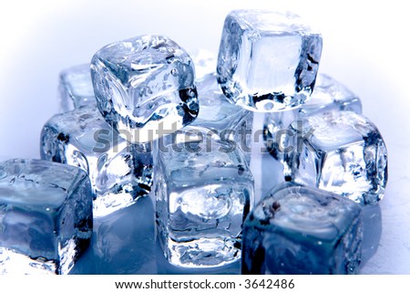 Ice cubes background texture