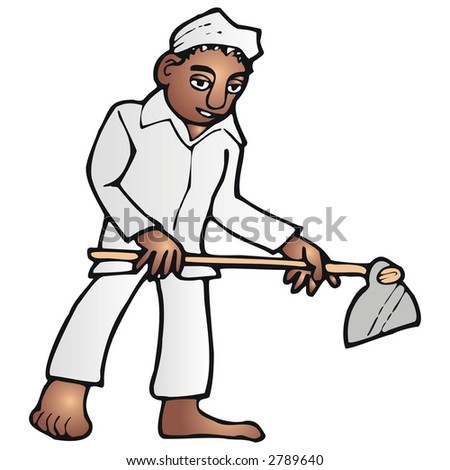 Man Using A Hoe Stock Vector Illustration 2789640 : Shutterstock