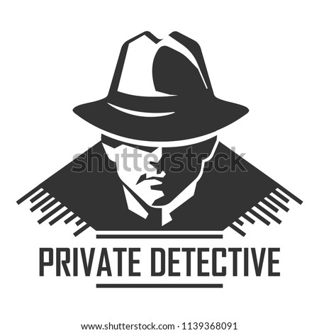 Private detective vector spy agency icon