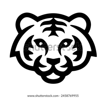 Abstract Tiger Face Illustration vector