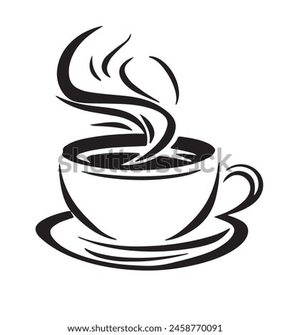 Simple Coffee Cup Silhouette vector