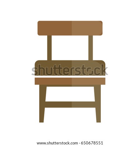 Stylish retro seat with back icon vector illustration