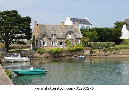 Old house on the sea side (France, Brittany)
