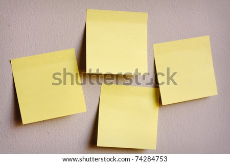 A group of post-it notes on the wall