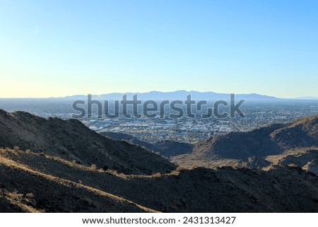 Similar – Image, Stock Photo Late in the afternoon the blue of the flax blossom glows against the light.