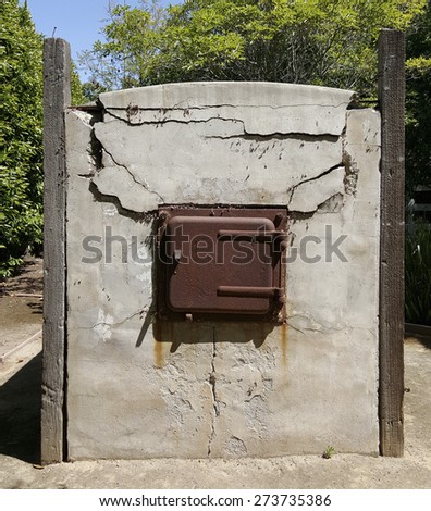 Century old outdoor stone oven for baking bread and other bakery items