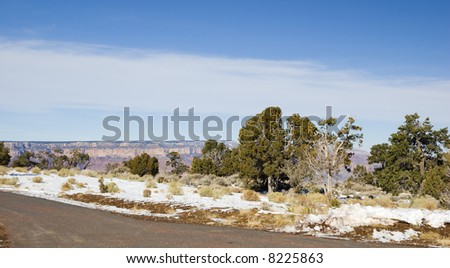 Grand Canyon in Winter as seen from Desert View Point,  Arizona