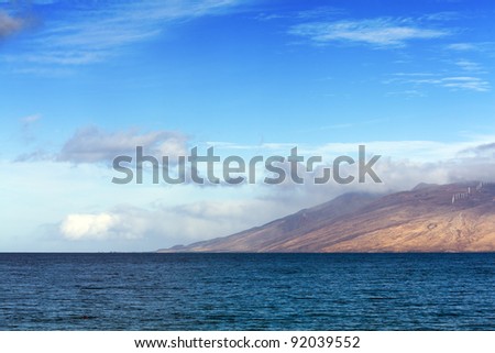 Komohana or West Maui Volcano as seen Wailea-Makena,  Hawaii