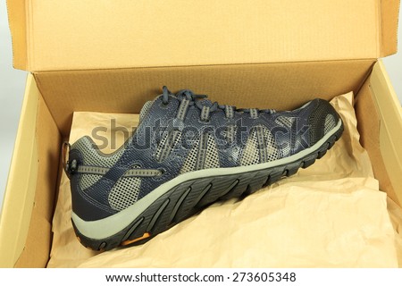 Sport shoes in box