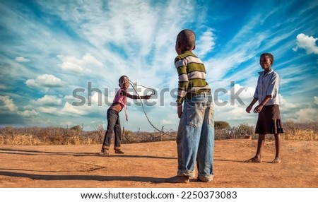Similar – Image, Stock Photo Rope team | House well networked