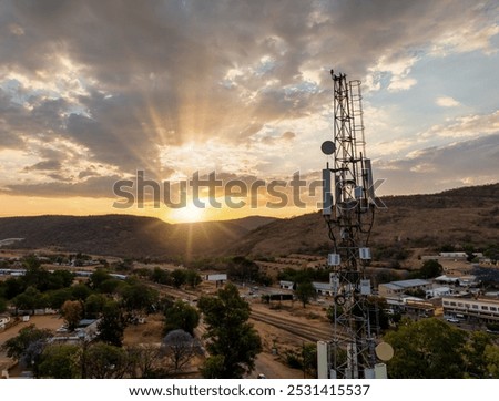 Similar – Image, Stock Photo Wireless Data Communication Tower and Telephony