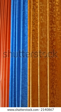 multicolor velvet stage curtain texture