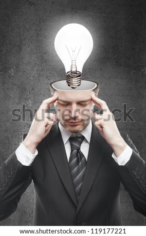 open minded man, idea concept