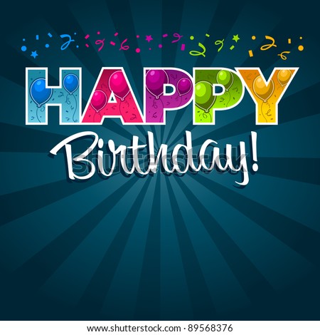 Happy Birthday Card Stock Photo 89568376 : Shutterstock