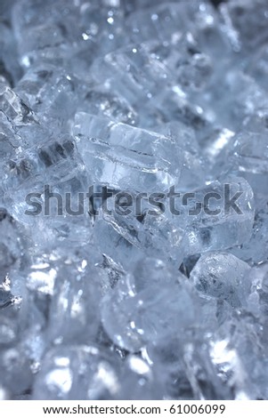 Close up on a bed of ice. Full Bed Of Ice.