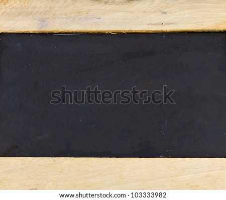 Blank chalkboard in wooden frame