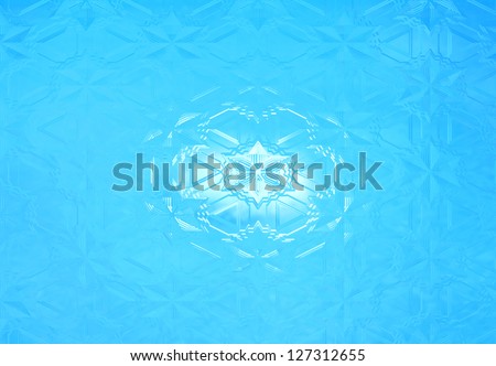 Backlit blue stained glass abstract background