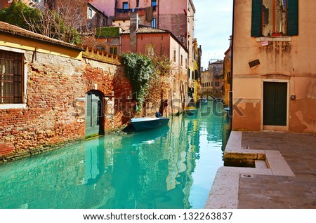 Beautiful water street , Italy