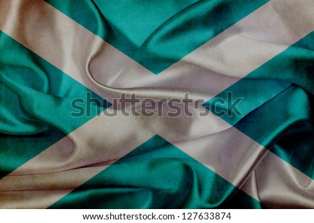 Scotland grunge waving flag
