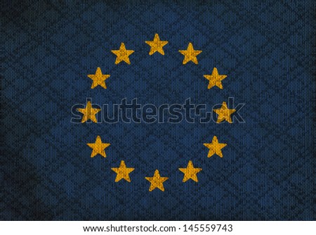 European Union countries grunge canvas flag