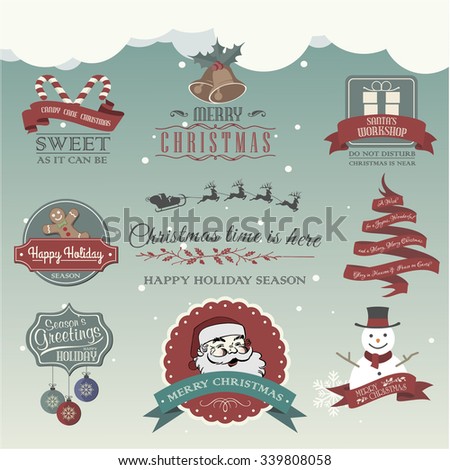 Christmas Wishes Vector - 339808058 : Shutterstock