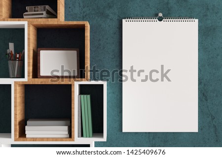 Similar – Image, Stock Photo 3D Illustration. Blank wall calendar.