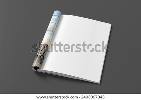 Similar – Image, Stock Photo White paper page of Note Book and Pencil
