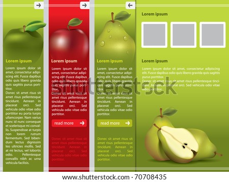 Fresh fruit themed webpage template