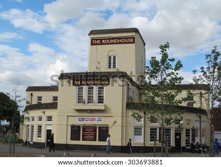 LONDON- 3 AUG: The famous Roundhouse pub in dagenham, london, will close down on aug 29th. in the 70s the venue hosted bands like, pink floyd, queen, led zepplin and many others. LONDON, 3 AUG, 2015