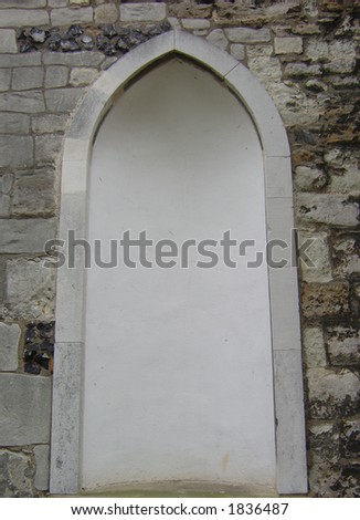 Empty church arch