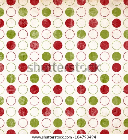 Christmas Background - Red & Green Circle Pattern