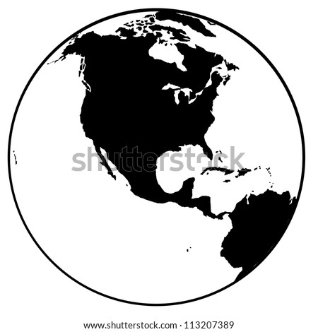 Black Globe Silhouette Stock Photo 113207389 : Shutterstock