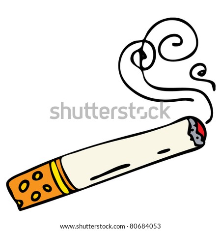 Cartoon Cigarette Stock Vector 80684053 : Shutterstock