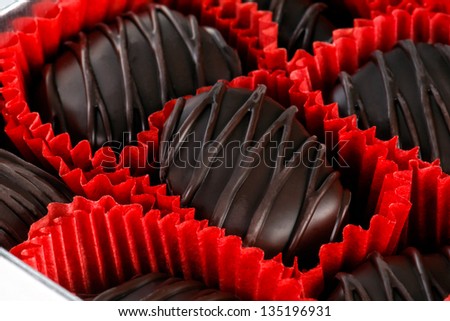 Gift box of dark chocolates